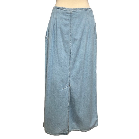 NWT Vintage Y2K 90s Lizwear Button Up Denim Skirt Size 12 - Picture 4 of 6